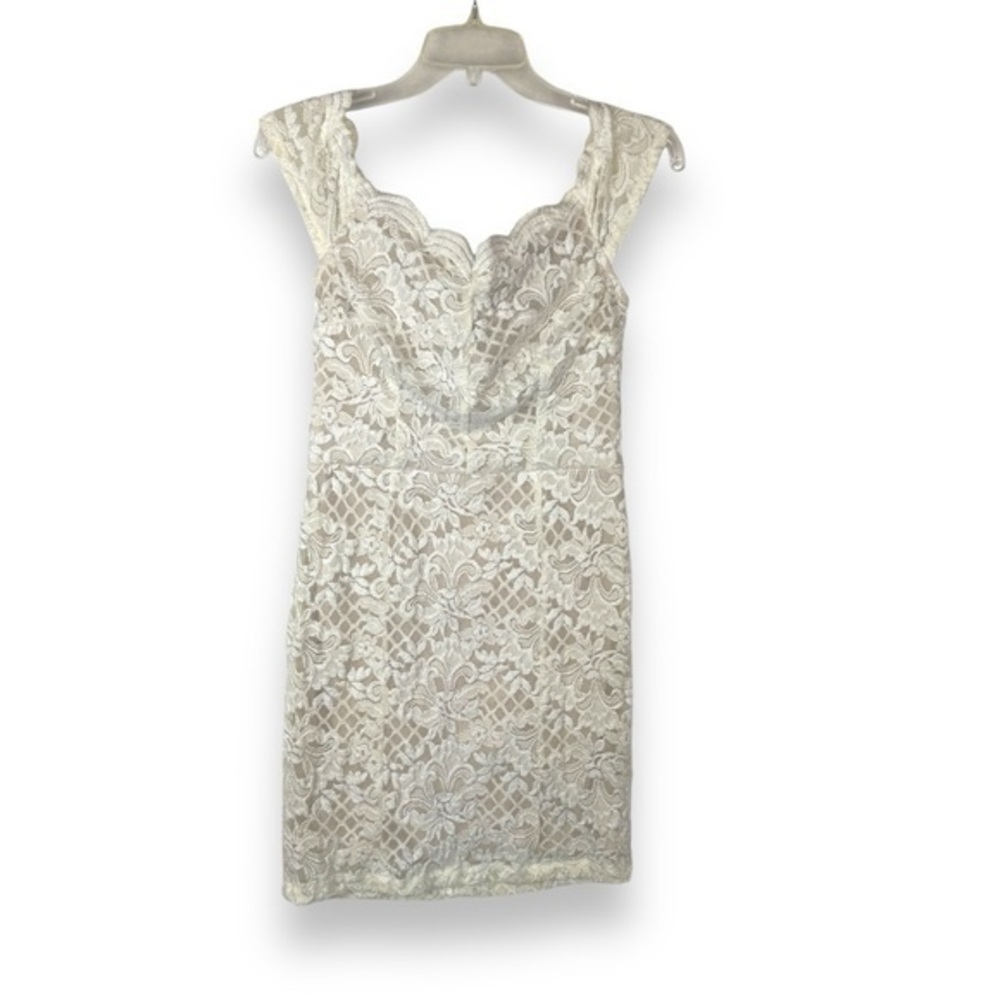 Windsor‎ Ivory Lace Bodycon Dress Womens Size 9 Bridal Shower Bachelorette Party